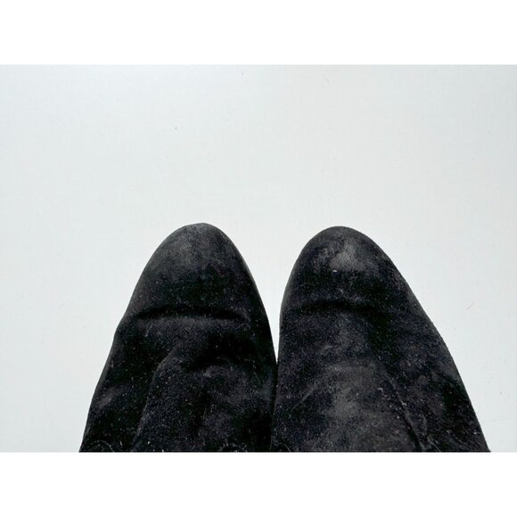 STUART WEITZMAN Catch Black Suede Block Heel Ankle Tie Booties Boots, Size 40.5 - Picture 5 of 15